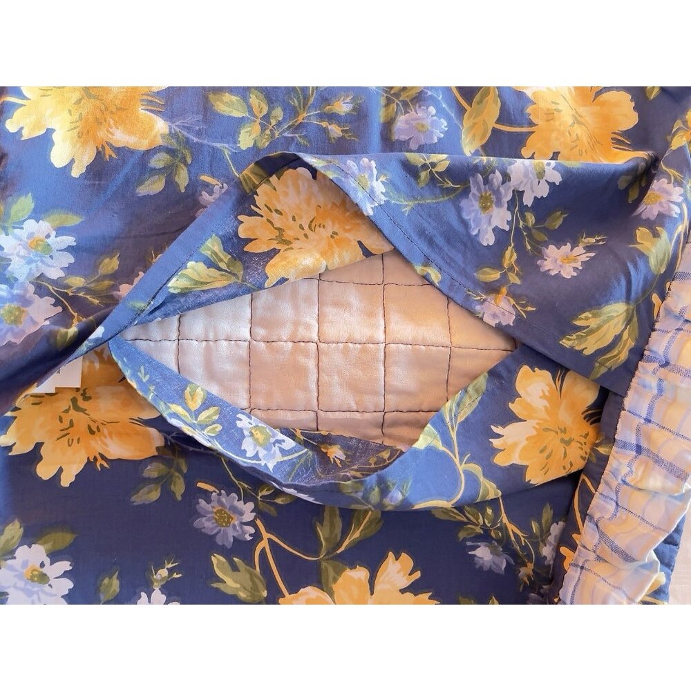 Laura Ashley Home Emilie Std Pillow Shams Quilted 100% Cotton Ruffles Cottage - Picture 5 of 11